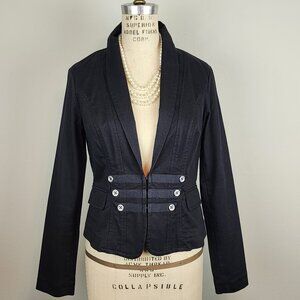 CAbi The Band Military Jacket in Black Cropped & Fitted ~ Style 329 ~ Size 2